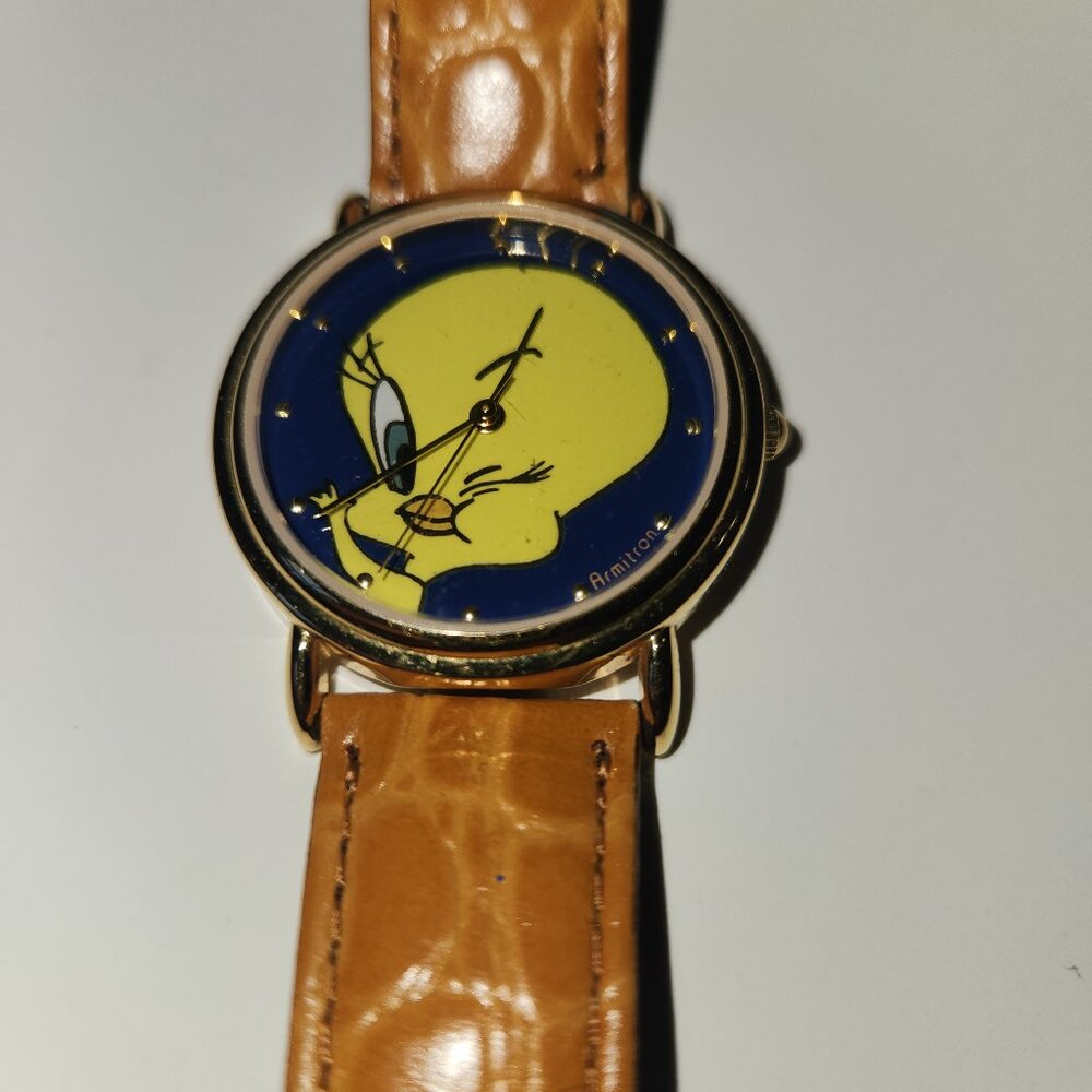 Vintage Armitron Tweety Bird Watch – 1994 Warner Bros Quartz – Works, New Batter